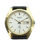 セイコー SEIKO 5606-7190 腕時計 ウォッチ ケースのみ 自動巻き デイト カレンダー付き 白文字盤 ゴールド色 ■GY18 /MQ