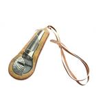 エムエムシックス メゾンマルジェラ MM6 Maison Margiela ミニポーチ 小物入れ ショルダー レザー 革 マイクプリント 茶 ブラウン ■GY18 /MQ