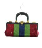 ロベルタディカメリーノ Roberta di Camerino バゴンギ ハンドバッグ レザー スエード ストライプ マルチカラー ■GY18 /MQ