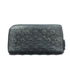 ジミーチュウ JIMMY CHOO カーナビー 長財布 ウォレット スター 型押し レザー ラウンドファスナー ロゴ 黒 ブラック ■GY18 /MQ
