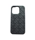 ボッテガヴェネタ BOTTEGA VENETA iPhone 14 Pro スマホケース カバー シリコン ロゴ イントレチャート 黒 ブラック ■GY11 /MQ