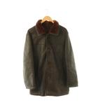 ウィンドアーマー WIND ARMOR レザーコート アウター ムートンファー ミドル丈 ワンカラー 茶 ブラウン /BB ■GY11