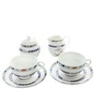  RAYNAUD レイノー クリーマー シュガーポット カップ&ソーサー 6客セット ティーセット 茶器 食器 白 ホワイト /MW ■GY99