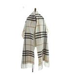 バーバリー BURBERRY 大判ストール ショール ブランケット ノバチェック ロゴ ベージュ ■GY18 /MQ