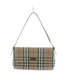 バーバリー BURBERRY ハンドバッグ ロゴ キャンバス レザー ノバチェック 茶 ブラウン ■GY18 /MQ