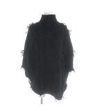 クリスチャンディオール Christian Dior ノースリーブ ニット セーター ポンチョ ウール カシミヤ混 I40 黒 ブラック /MW ■GY18