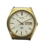 セイコー SEIKO SS 6306-8050 腕時計 ウォッチ 自動巻き デイデイト カレンダー付き 21石 白文字盤 ゴールドカラー 金色 ■GY18 /MQ