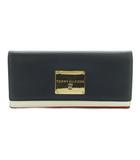 トミーヒルフィガー TOMMY HILFIGER 長財布 二つ折り 小銭入れ 紺 白 赤 /MI ■GY18