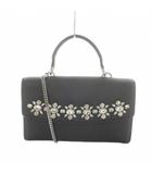 マイケルコース MICHAEL KORS ショルダーウォレット 長財布 レザー ロゴ ビジュー 黒 ブラック ■GY11 /MQ