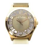 マークバイマークジェイコブス MARC by MARC JACOBS MBM1245 腕時計 ウォッチ クォーツ スケルトン レザーベルト ゴールド色 ■GY11 /MQ