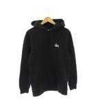 ステューシー STUSSY スウェット トレーナー パーカー プルオーバー ロゴ 裏起毛 S ブラック ホワイト /DO