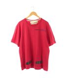 オフホワイト OFF WHITE チャンピオンコラボTシャツ カットソー 半袖 バックプリントロゴ 刺繍 L レッド ブラック /DO ■GY17