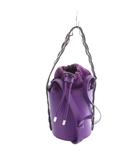 セルジオロッシ Sergio rossi マーメイド ショルダーバッグ 斜めがけ 巾着 レザー 型押しロゴ 紫 ■GY11 /MQ
