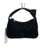 カルバンクラインジーンズ Calvin Klein Jeans ミニジップバッグ ハンドバッグ ワンハンドル フェイクレザー ロゴ 型押し 黒 ブラック /XZ ■GY18