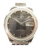セイコー SEIKO 5 Sportsmatic スポーツマチック 6619-7020 1965年製 腕時計 ヴィンテージ アンティーク ウォッチ 自動巻き 黒文字盤 21石 デイデイト カレンダー付き イルカ シルバー色 ■GY05 /MQ