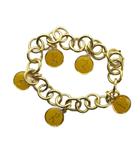 ロベルタディカメリーノ Roberta di Camerino ヴィンテージ チェーン ブレスレット アクセサリー ロゴ チャーム ゴールドカラー 金色 ■GY05 /MQ