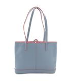 タグ付き ハンドバッグ 手提げ レザー 水色 ライトブルー /FF  ■GY11