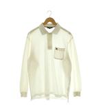 バーバリーゴルフ BURBERRY GOLF 長袖ポロシャツ ノバチェック ロゴ L 白 ホワイト /SS ■OS ■GY18