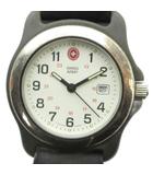 ビクトリノックス VICTORINOX SWISS ARMY 腕時計 ウォッチ クォーツ 白文字盤 カレンダー付き 黒 ブラック ■GY18 /MQ