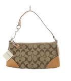 コーチ COACH アクセサリーポーチ ワンショルダー ハンドバッグ シグネチャー レザー キャンバス ベージュ 10239 /YO17 ■GY18