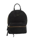 トリーバーチ TORY BURCH リュックサック デイバッグ ロゴプリント ナイロン 黒 ブラック /FF ■GY11