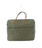 バーバリーズブルーレーベル Burberry's BLUE LABEL ブリーフケース ビジネスバッグ 書類かばん 緑 茶色 ブラウン 無地 前面ポケット付き ノバチェック /RI ■OS