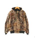 カーハート carhartt ジップアップパーカーアクティブジャケット リアルツリー カモ フード ダック フード マルチカラー /DO