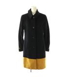 ヴィヴィアンタム VIVIENNE TAM ステンカラーコート アウター ウール 0 ブラック イエロー /DF ■GY11