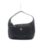 コーチ COACH ショルダーバッグ ワンハンドル 黒 ブラック シグネチャー柄 ステッチデザイン 前面ポケット 10764 ■GY42 /RI ■OS