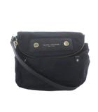 マークジェイコブス MARC JACOBS Preppy Nylon Mini Natasha プレッピー ナイロン ミニ ナターシャ ショルダーバッグ 黒 ブラック ロゴ ゴールド金具 フラップ ■GY17 /RI ■OS