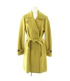 マックスマーラ ウィークエンドライン MAX MARA WEEKEND LINE ロングコート アウター ベルト付き 38 イエローグリーン /DF ■GY18