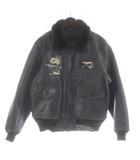 バズリクソンズ BUZZ RICKSON’S PEANUTS スヌーピー G-1 フライトジャケット レザージャケット 革ジャン ミリタリー ゴートスキン 山羊革 ハンドペイント 44 茶 ブラウン /MW ■GY40