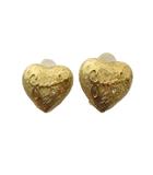 ジバンシィ GIVENCHY イヤリング アクセサリー 両耳用 クリップ式 ロゴ ハートモチーフ ラインストーン ゴールド色 ■GY18 /MQ