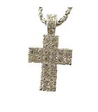 スワロフスキー SWAROVSKI ネックレス アクセサリー ペンダント ラインストーン クロス 十字架 ロゴ シルバー色 ■GY18 /MQ