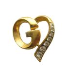 ジバンシィ GIVENCHY ネックレス トップのみ ラインストーン Gロゴ ゴールド色 ■GY18 /MQ