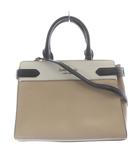 ケイトスペード KATE SPADE ステイシー ショルダーバッグ 2way レザー ロゴ ハンドバッグ ベージュ 黒 ブラック /SR ■GY18