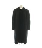 レリアン Leilian カシミヤ100% コート ノーカラー  ミンクファー 毛皮 アウター 9 ブラック 黒 /CX ■GY18