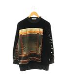 ジバンシィ GIVENCHY カットソー プルオーバー ドット柄 ベロア プリント S ブラック /DF ■GY18