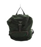 プラダ PRADA リュックサック デイバッグ バックパック ナイロン レザー 三角プレートタグ 緑 グリーン ■GY18 /MQ ■OH