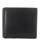 ダンヒル dunhill 財布 二つ折り お札入れ レザー ロゴ ブラック /YO32 ■GY18