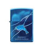 ジッポー ZIPPO DOLPHIN ILLUSION ドルフィンイリュージョン オイルライター 喫煙具 喫煙グッズ タバコ ロゴ 青 ブルー 火花確認済み /BB ■GY18