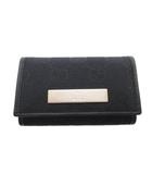 グッチ GUCCI キーケース 6連 GG柄 キャンバス レザー ロゴプレート 黒 ブラック /FF  ■GY18