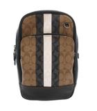 コーチ COACH グラハム  ボディバッグ ショルダー シグネチャー PVC レザー 切替 ロゴ ベージュ 黒 ブラック C3229 /FF ■GY18