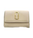 マークジェイコブス MARC JACOBS スナップショット 三つ折財布 PVC ロゴ ベージュ /SR ■GY11