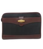 ダンヒル dunhill クラッチバッグ セカンド レザー ロゴ ストラップ 茶 ブラウン /FF ■GY11