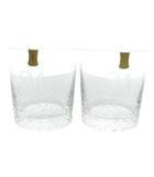  Meissen Lead Crystal マイセンレッドクリスタル ロックグラス 2客セット ペア ロゴ M 食器 コップ 箱付き クリア /MW ■GY18