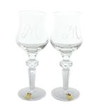  Meissen Lead Crystal マイセンレッドクリスタル Mシリーズ ワイングラス 2客セット ペア 食器 コップ 箱付き クリア /MW ■GY18