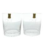 Meissen Lead Crystal マイセンレッドクリスタル ロックグラス 2客セット ペア ロゴ M 食器 コップ 箱付き クリア /MW ■GY18