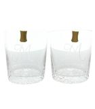  Meissen Lead Crystal マイセンレッドクリスタル ロックグラス 2客セット ペア ロゴ M 食器 コップ 箱付き クリア /MW ■GY18