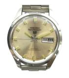 セイコー SEIKO 5 Sportsmatic スポーツマチック 6619-8110 腕時計 自動巻き ヴィンテージ アンティーク ウォッチ 21石 カレンダー付き デイデイト シルバー色 ■GY11 /MQ